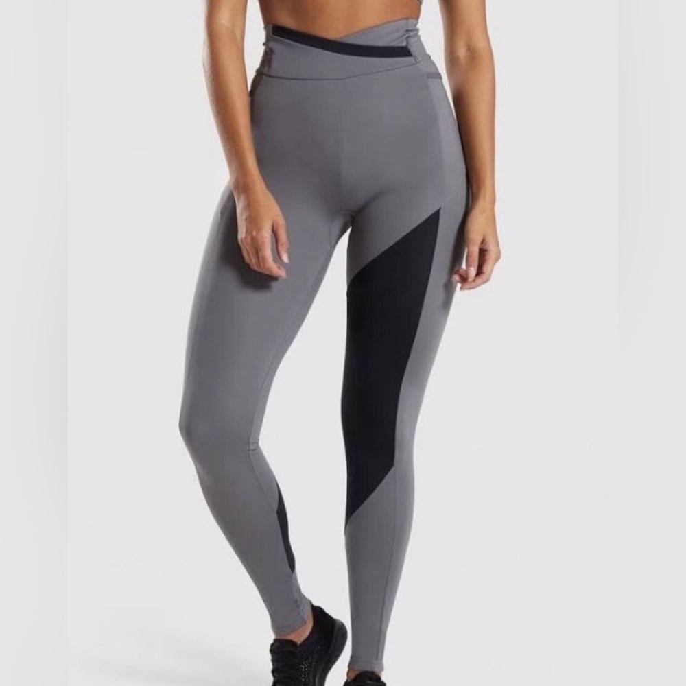 Gymshark Asymmetric Smokey Gray Leggings Size Small